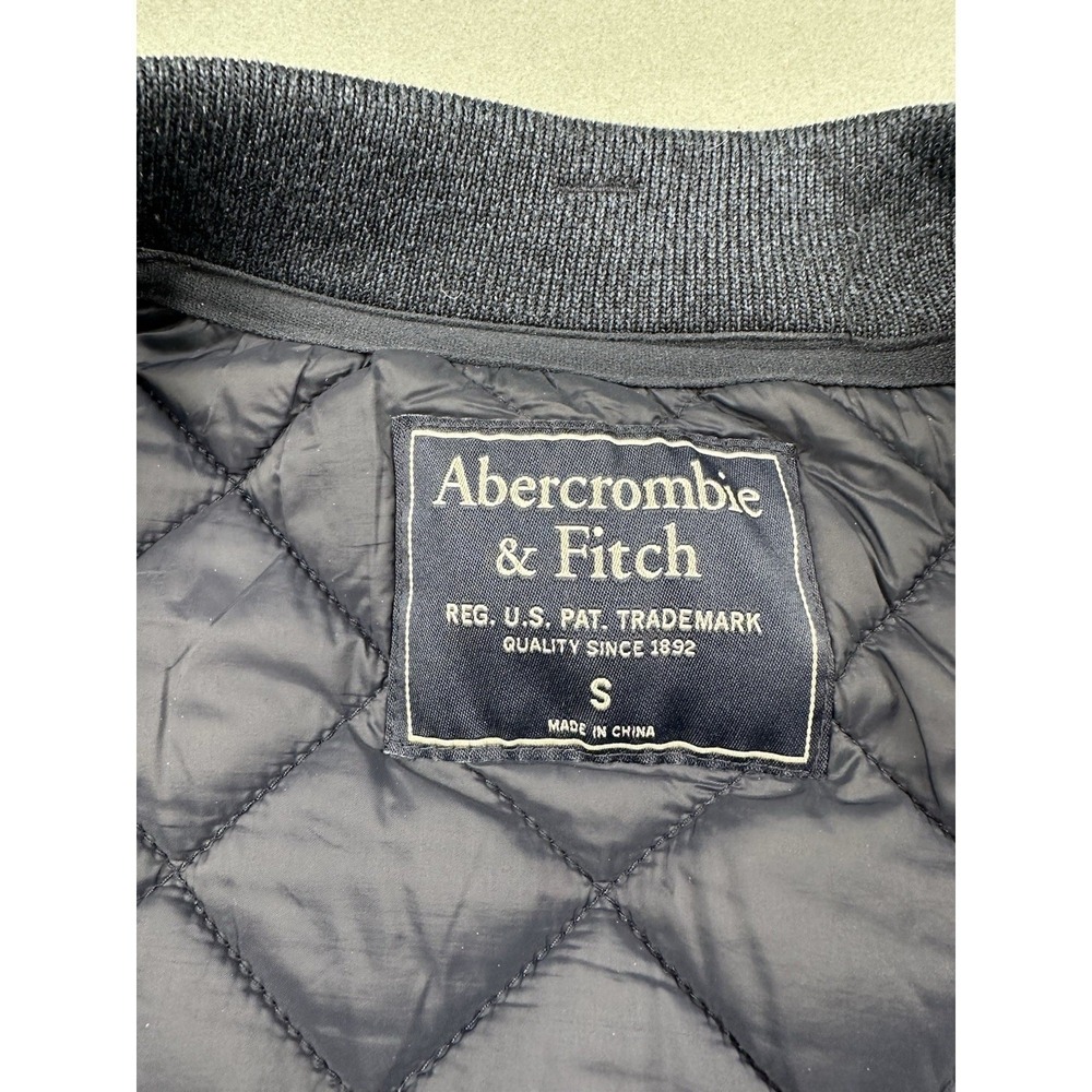Abercrombie Fitch Jacket Men's S Bomber Varsity Insulated Quilted Blade Collar - Picture 2 of 12